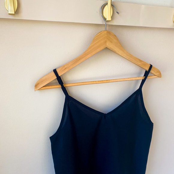 Black V Neck Adjustable Cami Tank Top Blouse | Small - Picture 3 of 7